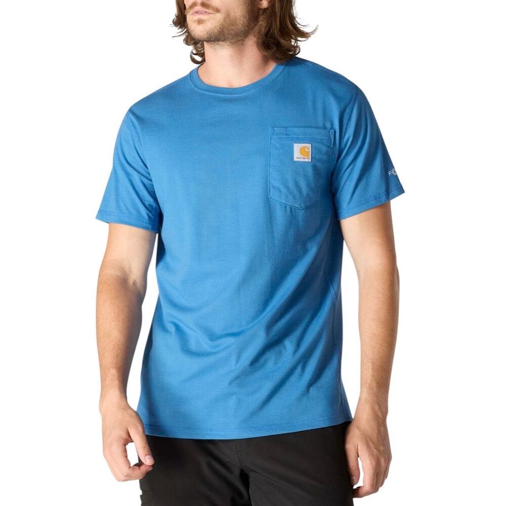 Carhartt Men’s Force Pocket Blue Short Sleeve Relaxed Fit T-Shirt NWT